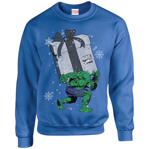 Marvel Kids' Comics Christmas Santa Hulk Sweatshirt - Royal