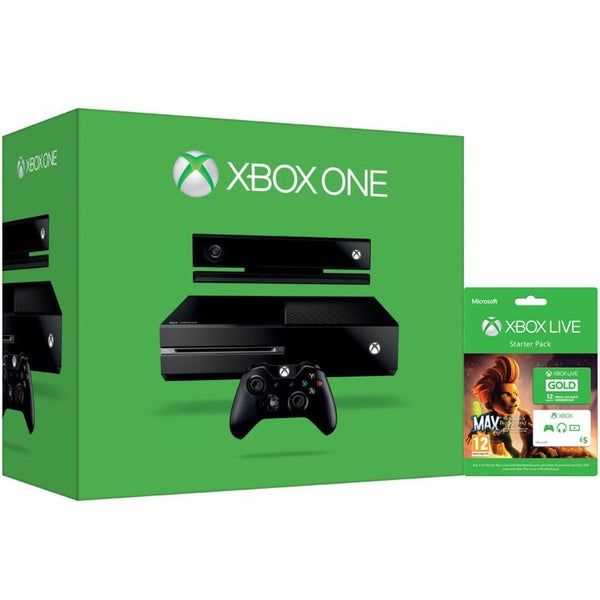 Xbox One Console with Kinect - Includes Xbox Live 12 Month Gold Starter Pack
