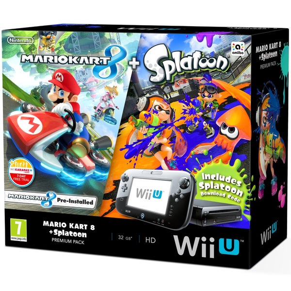 Wii U Premium Pack (32GB) - Includes Splatoon + Mario Kart 8