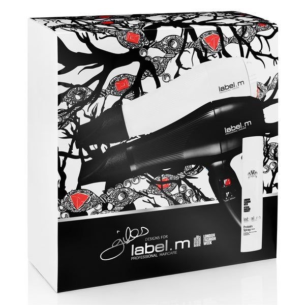 label.m 2015 UK Hair Dryer Gift Set - White