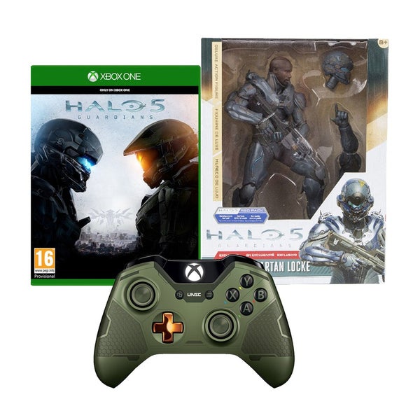 Halo 5: Guardians + Limited Edition Halo 5: Guardians The Master Chief Wireless Controller + Halo 5 - Spartan Locke 10 Inch