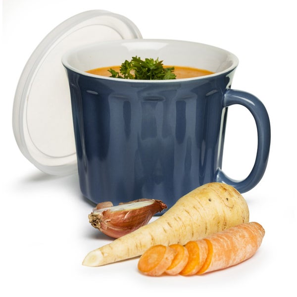 Sagaform Soup Mug with Lid - Blue