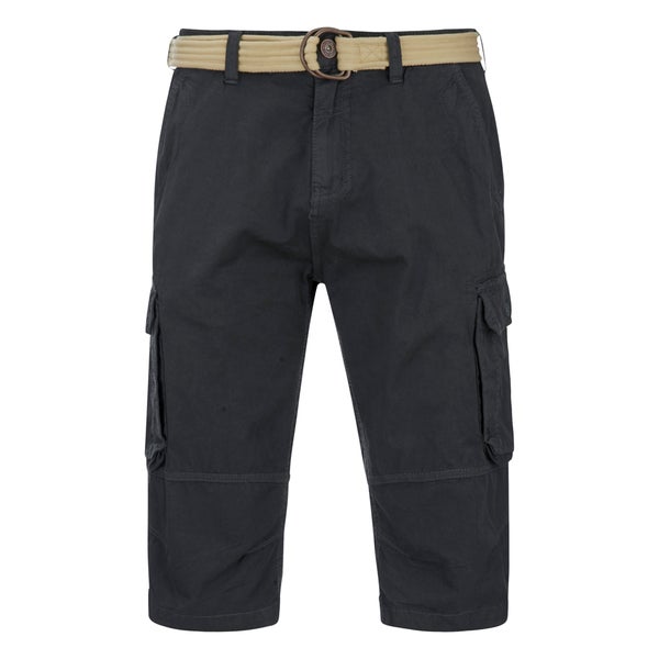 Brave Soul Men's Radical Belted Cargo Shorts - Charcoal