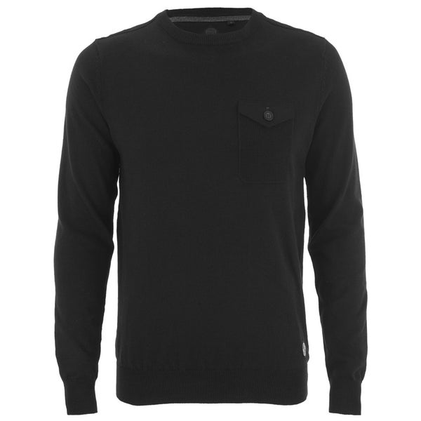 Threadbare Men's Toronto Cotton Crew Neck Pocket Jumper - Black