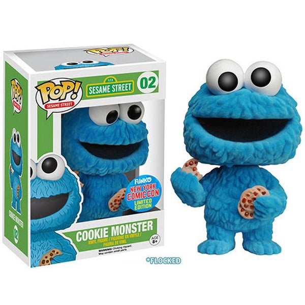 Sesamstraße Cookie Monster NYCC Exklusiv Flocked Funko Pop! Vinyl Figur