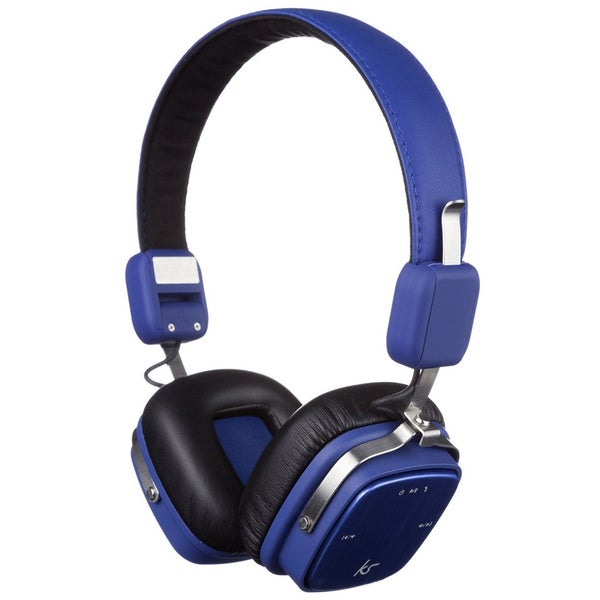 Kitsound Clash Bluetooth Headphones with Mic - Blue