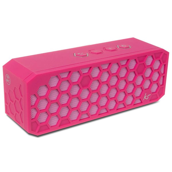 Kitsound Hive 2 Bluetooth Wireless Portable Stereo Speaker - Pink