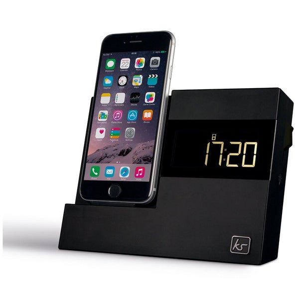 Kitsound XDock3 Lightning Dock Clock Radio - Black