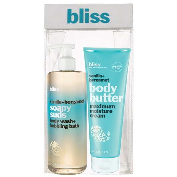 bliss Vanilla Soap Suds and Body Butter Set (Værdi: 38,50 £)