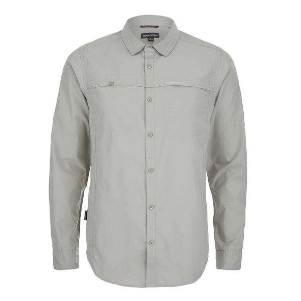 Craghoppers Men's Kiwi Trek Long Sleeve Shirt - Parchment