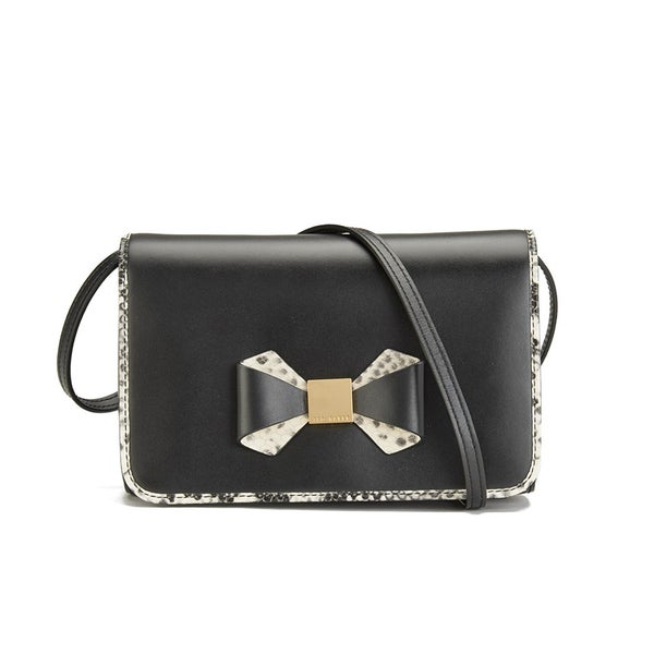 Ted Baker Women's Joy Contrast Trim Bow Cross Body Bag - Black Snake