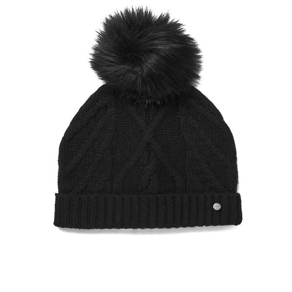 Ted Baker Women's Atexia Cable Knitted Hat with Pompom - Black