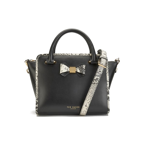 Ted Baker Women's Chrisie Contrast Trim Bow Tote Bag - Black