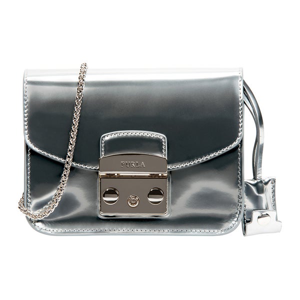 Furla Women's Metropolis Mini Cross Body Bag - Silver Metallic