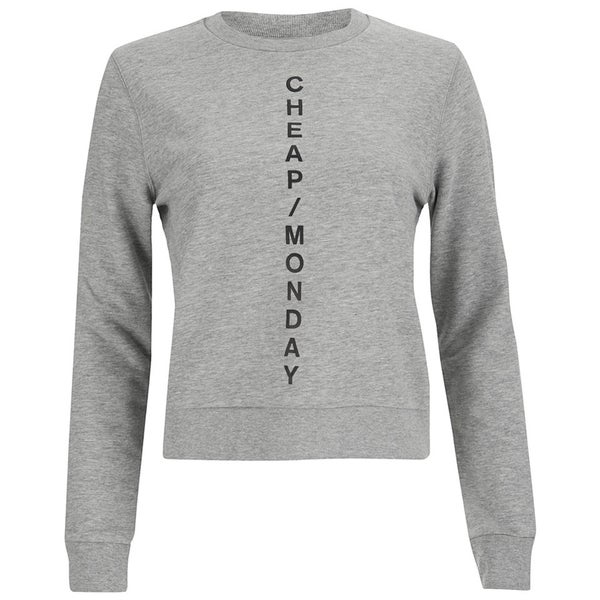Cheap Monday Women's Diagonal Logo Win Sweatshirt - Grey