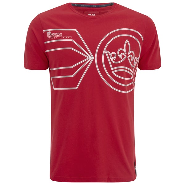 Crosshatch Men's Pegasus Print T-Shirt - Haute Red