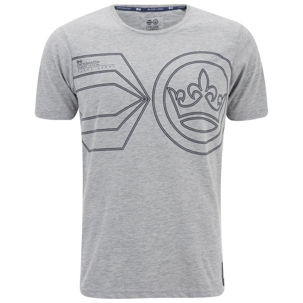 Crosshatch Men's Pegasus Print T-Shirt - Grey Marl