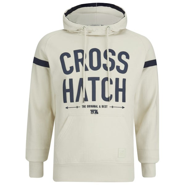 Sweatshirt à Capuche "Chassis" Crosshatch -Homme -Blanc Cassé