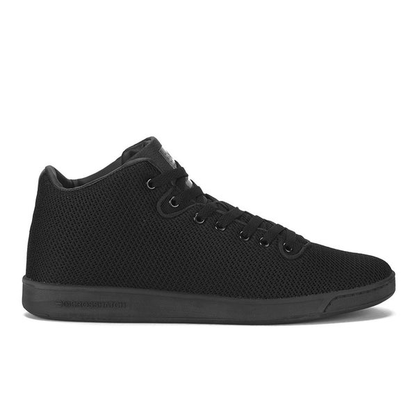 Crosshatch Men's Cotswold High-Top Mesh Trainers - Black