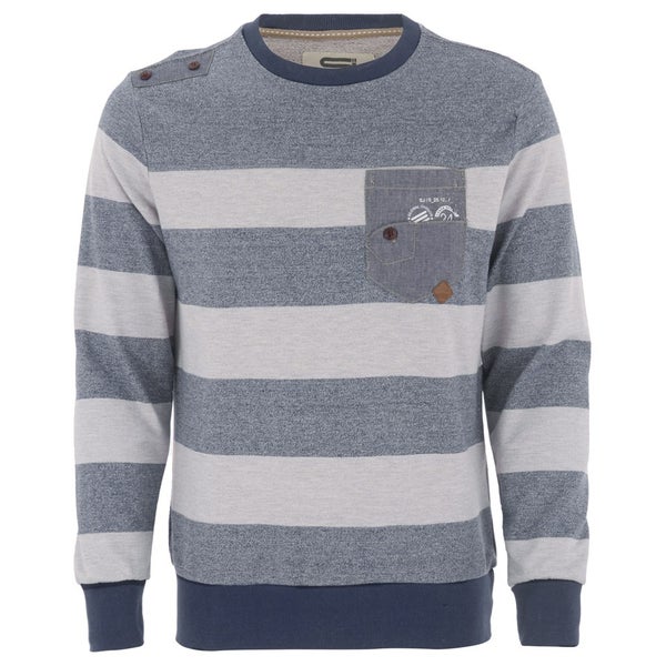 Smith & Jones Men's Casek Striped Sweatshirt - Navy
