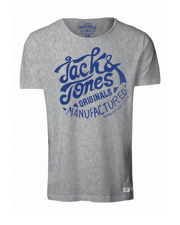 Jack & Jones Men's Light T-Shirt - Light Grey Melange