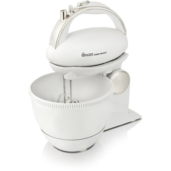 Swan SP10070N 5 Speed Hand Mixer and Bowl - White