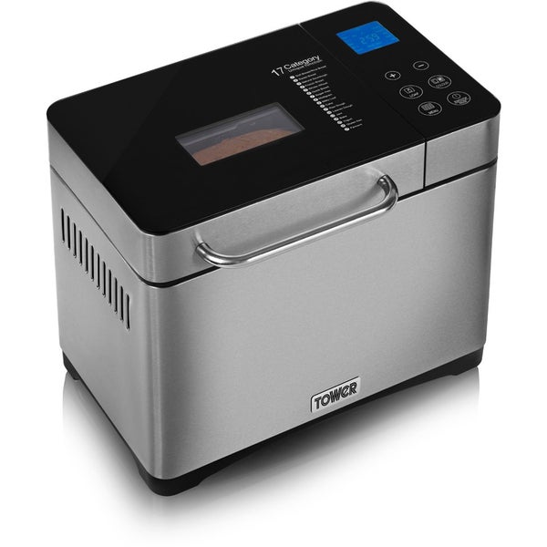 Tower T11002 Gluten Free Digital Bread Maker - Silver