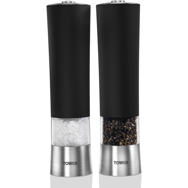 Tower Electric Salt and Pepper Mill - Black