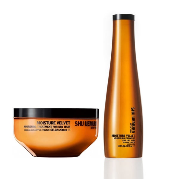 Shu Uemura Art of Hair Moisture Velvet duo hydratant - traitement hydratant (200ml) et shampooing hydratant (300ml)