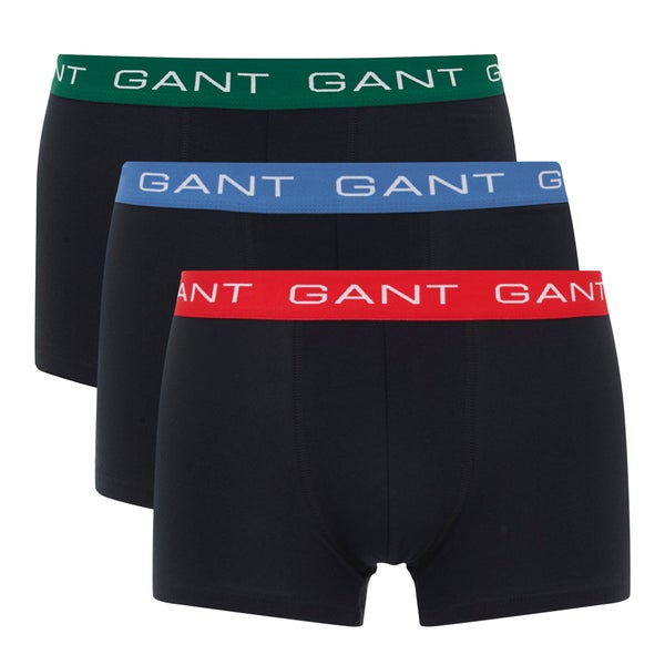GANT Men's 3-Pack Trunk Boxer Shorts - Black