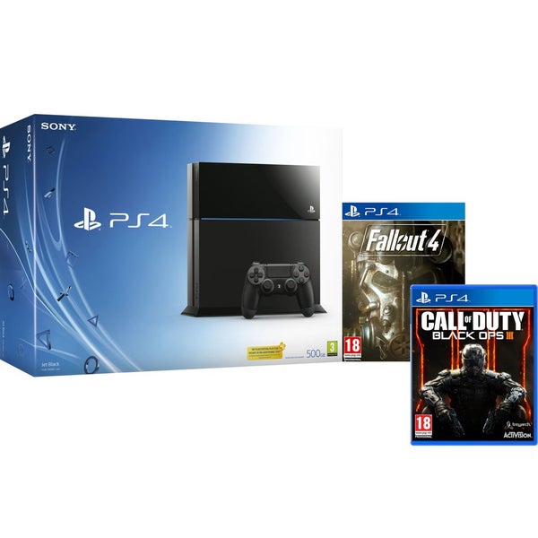 Sony PlayStation 4 500GB Console - Includes Call of Duty: Black Ops III & Fallout 4