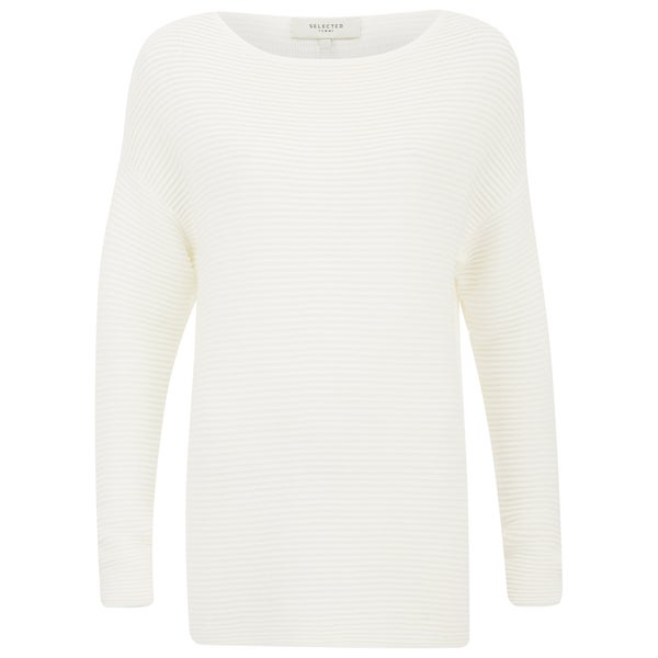 Selected Femme Women's Laua Knitted Pullover - Snow White