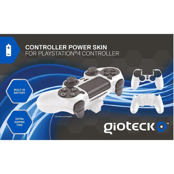 Gioteck PS4 Controller Power Skin - White