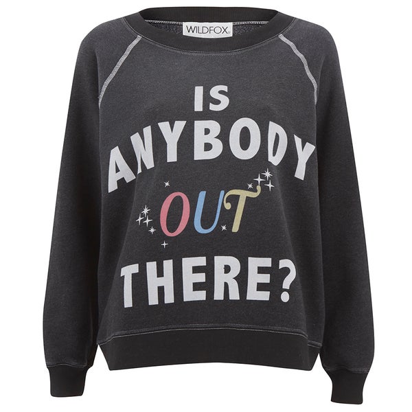 Wildfox Women's Kims Sweater Is Anybody Out There - Dirty Black