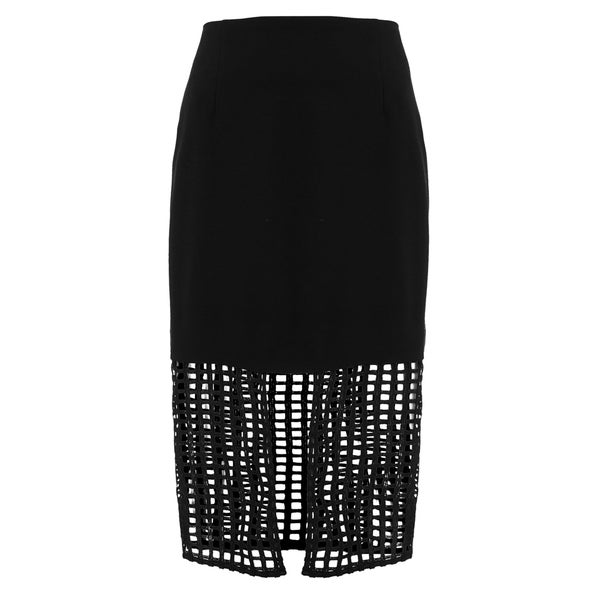 Finders Keepers Women's Stand Still Skirt - Lattice Black