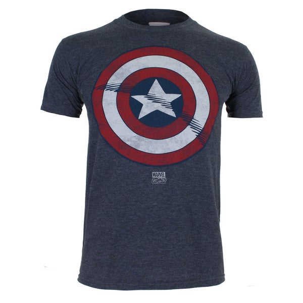 Marvel Men's Captain America Shield T-Shirt - Heat