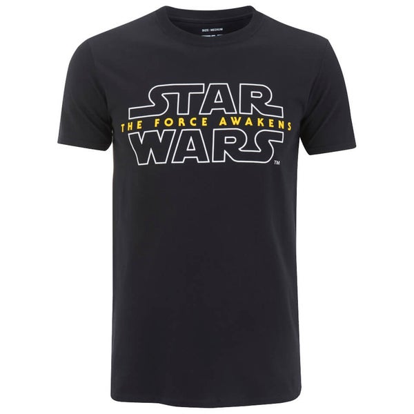 Star Wars Force Awakens Logo Heren T-Shirt - Zwart