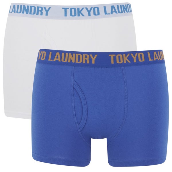 Tokyo Laundry Men's 2-Pack Concord Boxers - Ocean/Optic White