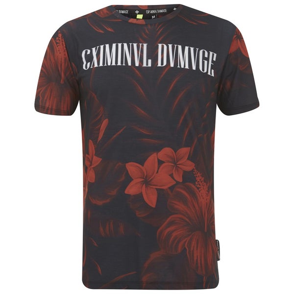 Criminal Damage Men's Nejem T-Shirt - Black/Red