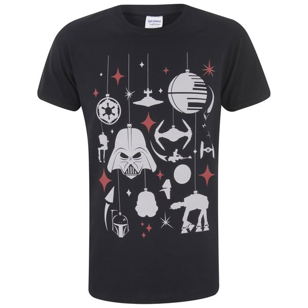 Star Wars Men's Darth Vader Festive Galaxy T-Shirt - Black