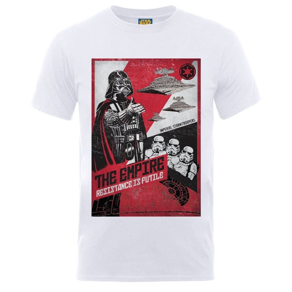 Star Wars Men's Propaganda Resistance Is Futile T-Shirt - White