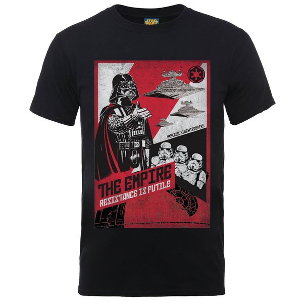Star Wars Men's Propaganda Resistance Is Futile T-Shirt - Black