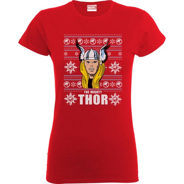Marvel Comics Women's The Mighty Thor T-Shirt - Red