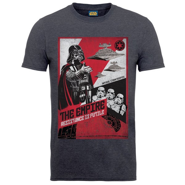 Star Wars Men's Propaganda Resistance Is Futile T-Shirt - Dark Heather