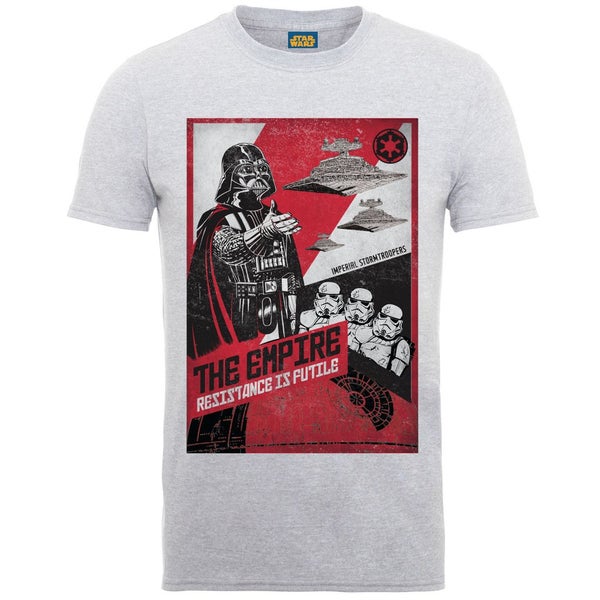 Star Wars Men's Propaganda Resistance Is Futile T-Shirt - Heather Grey