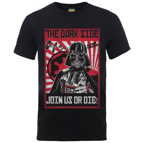 Star Wars Men's Propaganda Join Us Or Die T-Shirt - Black