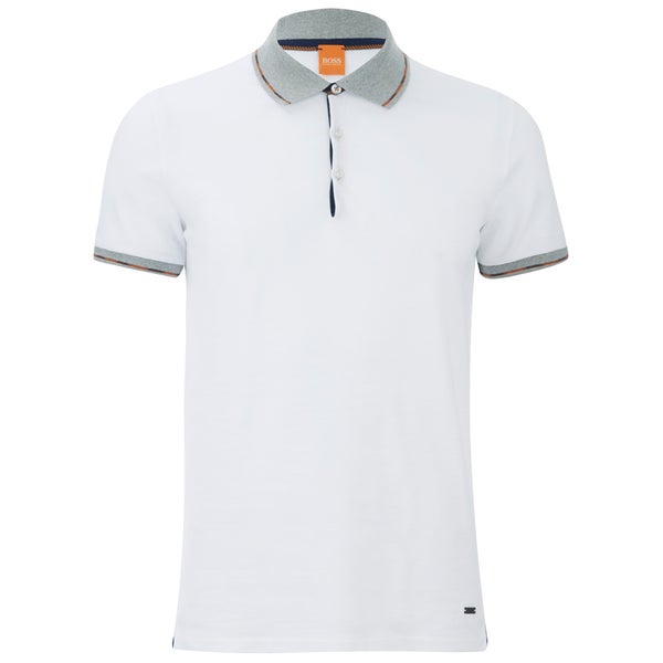 BOSS Orange Men's Pejo 1 Polo Shirt - White