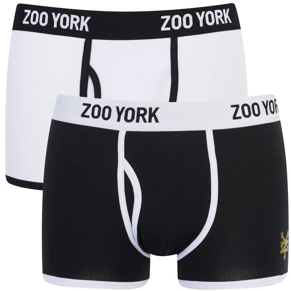 Zoo York Men's Rhino 2 Pack Boxers - Black/White