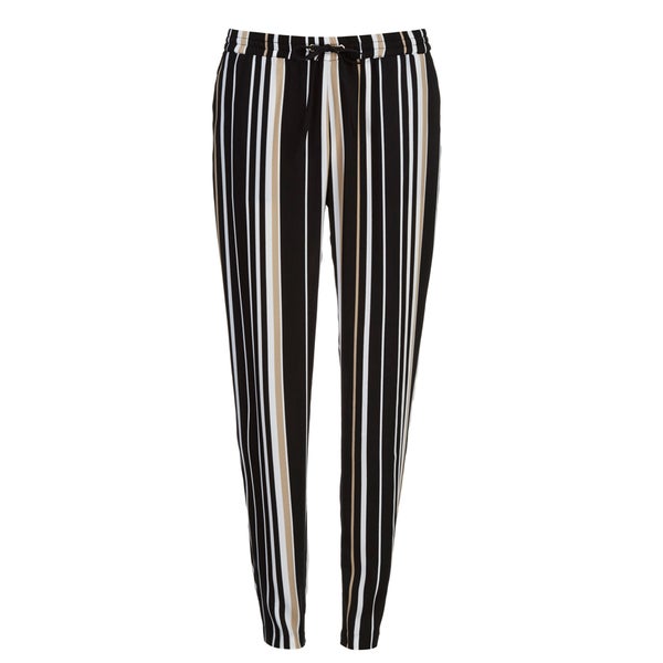 VILA Women's Striva Stripe Trousers - Black