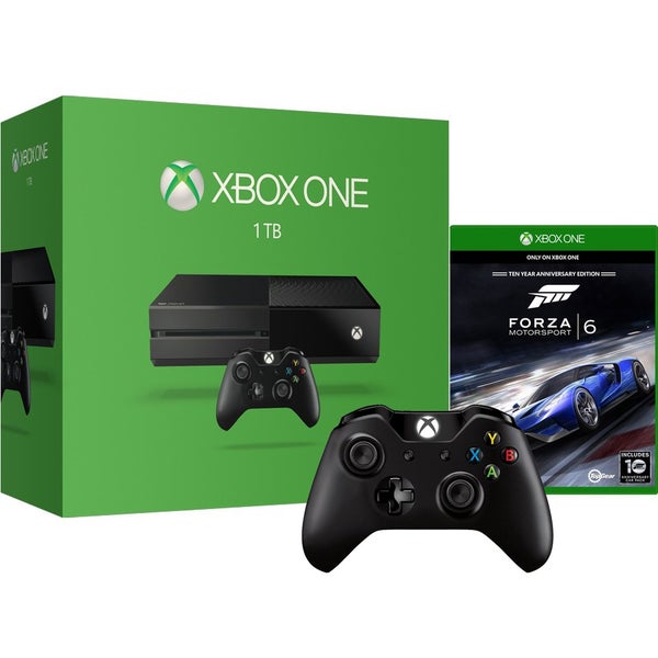 Xbox One 1TB Console - Includes Forza Motorsport 6 & Extra Wireless Controller